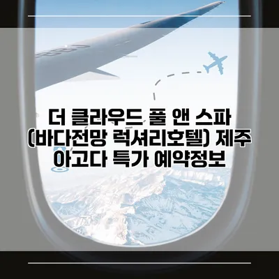 더 클라우드 풀 앤 스파 (바다전망 럭셔리호텔) 제주 아고다 특가 예약정보