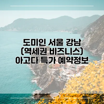도미인 서울 강남 (역세권 비즈니스) 아고다 특가 예약정보