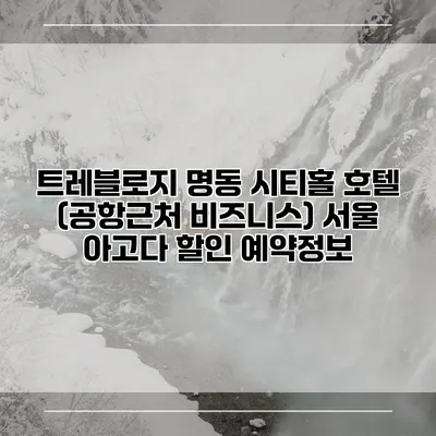 트레블로지 명동 시티홀 호텔 (공항근처 비즈니스) 서울 아고다 할인 예약정보