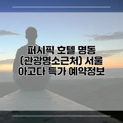 퍼시픽 호텔 명동 (관광명소근처) 서울 아고다 특가 예약정보
