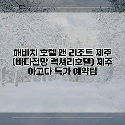 해비치 호텔 앤 리조트 제주 (바다전망 럭셔리호텔) 제주 아고다 특가 예약팁