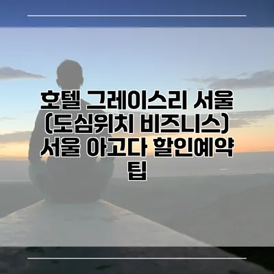 호텔 그레이스리 서울 (도심위치 비즈니스) 서울 아고다 할인예약 팁