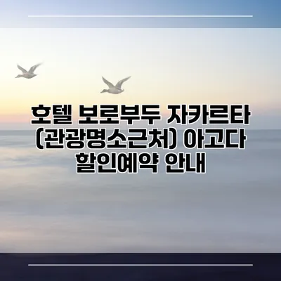 호텔 보로부두 자카르타 (관광명소근처) 아고다 할인예약 안내
