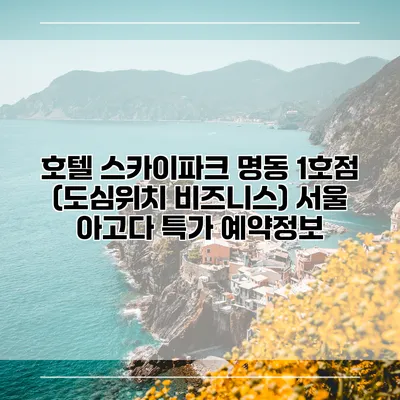 호텔 스카이파크 명동 1호점 (도심위치 비즈니스) 서울 아고다 특가 예약정보