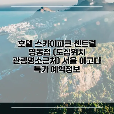 호텔 스카이파크 센트럴 명동점 (도심위치 관광명소근처) 서울 아고다 특가 예약정보